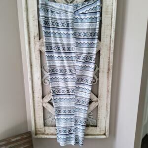 Goodnight Kiss Women's Plus Ribbed Fleece Loungewear Pajama Pants in Fair Isle